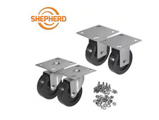 Shepherd 4 in. Black Rubber &