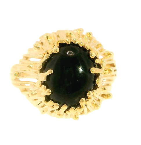 Luxury 14ct gold onyx ring - luxury,