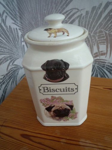 Pug dog ceramic - ceramic, biscuits
