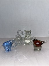 Lot Of 4 Small Glass Animal