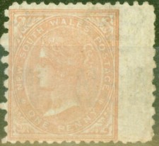 N.S.W 1885 1d Dull Orange SG223c P.12 x 10 Good MM