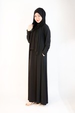 Black Flared Umbrella Abaya