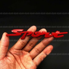 Red 3D Sport Logo Racing Car Sticker Badge Emblem Decal Car Trunk Accessories
