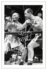 JERSEY JOE WALCOTT & ROCKY MARCIANO Signed Autograph PHOTO Gift Print BOXING 