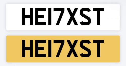 Heist private number plate - number,