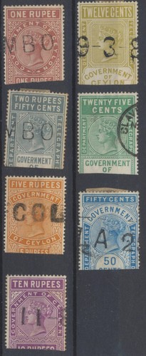 Ceylon telegraph stamps - telegraph,