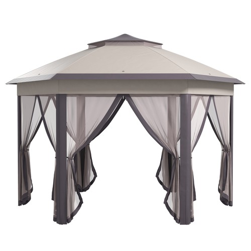 Garden gazebo hexagon - garden,