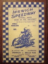 1958 Ipswich Witches v Belle Vue Aces National League Meeting 7/8/58