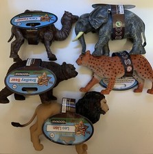 Toy Animals Selection Lion, Elephant, Cheetah, Bear, Rhino, Zebra & Camel