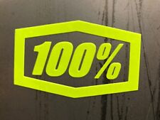 100% Decal Sticker Logo cut