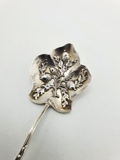 Pretty Antique Edwardian Sterling Silver Spoon with Oak Leaf & Acorn Motif, 1904