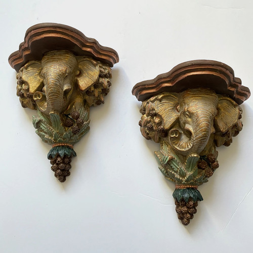 Elephant wall corbel shelves - wall,
