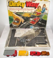 1970s Dinky Way Set 237 in Original Box with Cars & Road Signs Used