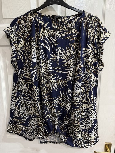 Yours clothing navy animal - navy,