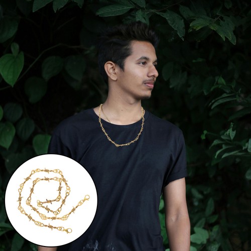 Rapper chain barbwire necklace - rapper,