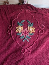 Burgundy pink candlewick - burgundy,