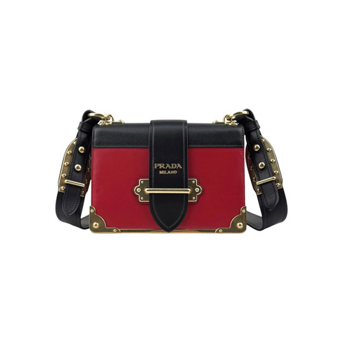 Prada red black saffiano lux - prada,