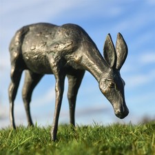 Miniature Aged Verdigris Deer