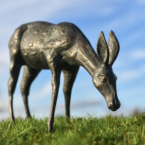 Miniature aged verdigris deer - miniature,
