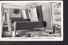 Dining Saloon Hotel Boats Inland Cruising Co. Braunston - Old Unposted Postcard