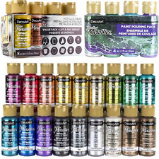Deco Art Dazzling Metallics Collection Paint Crafters Satin Finish Acrylic 