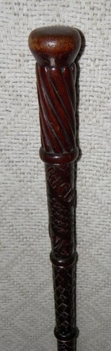 Antique hand carved walking - hand,