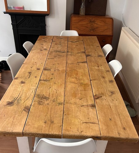 Dining table white - table, chairs