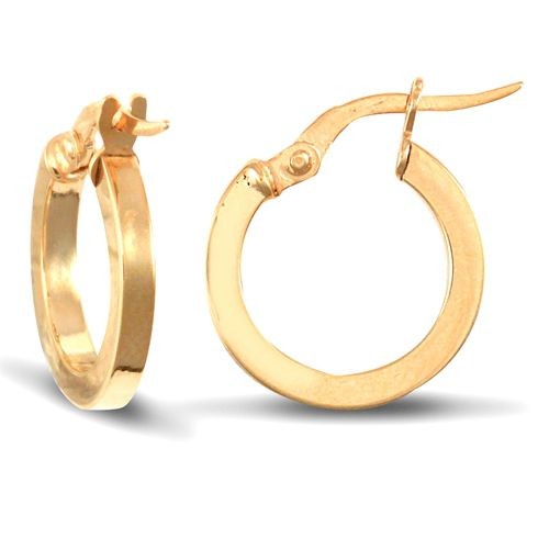Creole earrings 9ct - earrings, yellow