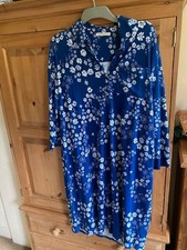 Woolovers Blue and White shirt dress (XL) (16)