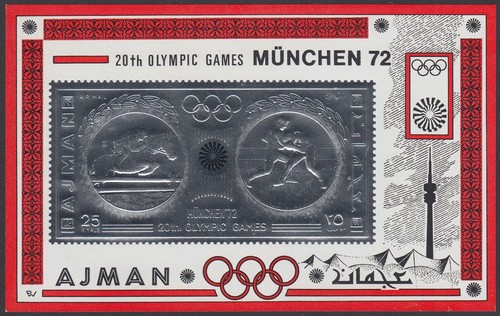Ajman 1972 bl e335 - **, silver