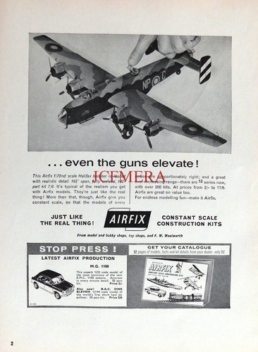 Airfix halifax bomber model - bomber,