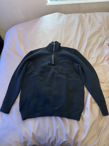 Men zara green quarter zip - zara,