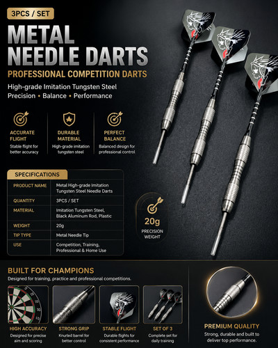 22g tungsten darts set pack - 22g, 3