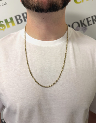 Gold belcher chain - 9ct, yellow