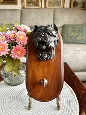 Vintage West Highland Terrier Dog Westie Dog Lead Wall Hook Holder Wood Plaque