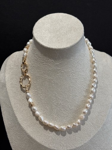 Genuine white baroque pearl - baroque,