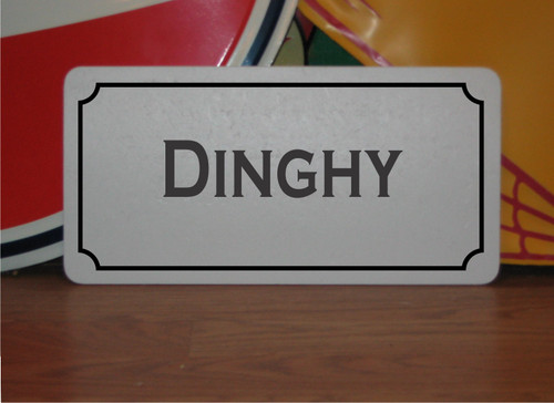 Dinghy metal sign - dinghy,