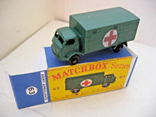 Matchbox Lesney No.63a Ford 3 Ton 4x4 Service Ambulance 1st ISSUE CRIMPED AXLES