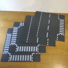 Lego Base Plates 44341 x 2, 44343 x 2, dark grey 32 x 32 - excellent condition