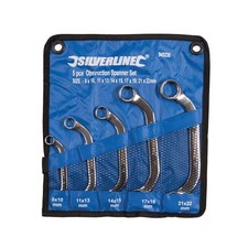 Obstruction Spanner Set + Storage Roll 8mm - 22mm 5Pce Silverline 945235
