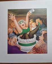 Beryl Cook mounted print -