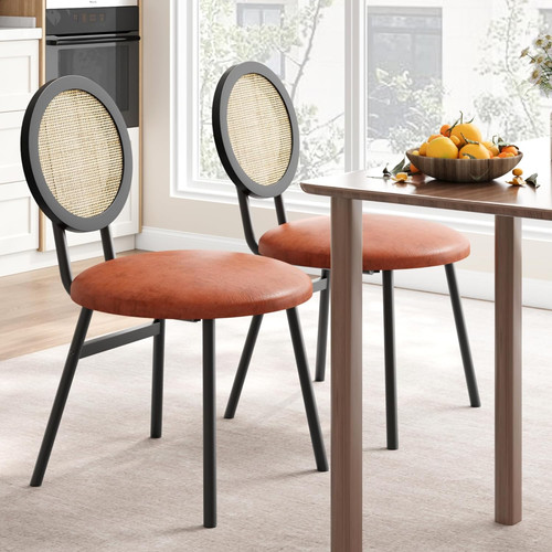Set rattan dining chairs - 2,