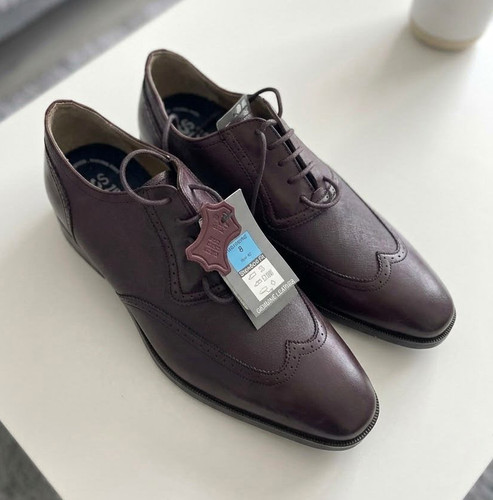 Men brown leather oxford - brown,