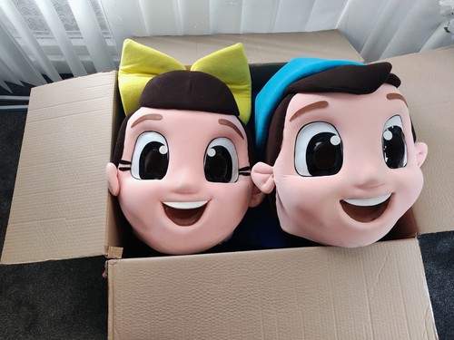 Omar and hana mascot costume - and,