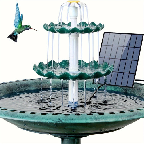 Tier solar bird - 3-tier, bath