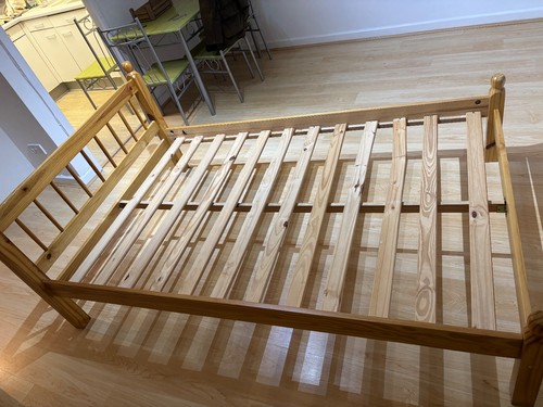 Perfect solid pine 4ft6 - pine, double