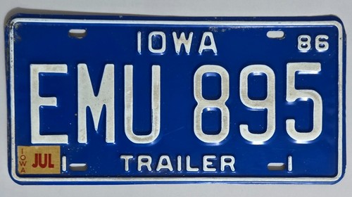 Vintage emu trailer license - vintage, "emu"