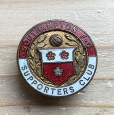 VERY RARE OLD 1940 - 50s SOUTHAMPTON F.C SUPPORTERS CLUB BUTTONHOLE BADGE