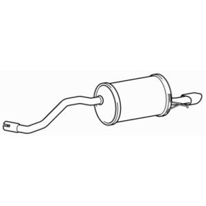 Rear silencer back - silencer, with