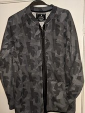 Mens Training  Zip Top Camouflage XL By Workout  Pre Owned Black And Grey